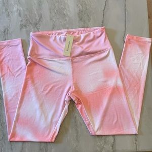 NWT Francesca’s Pink Tie Dye Leggings